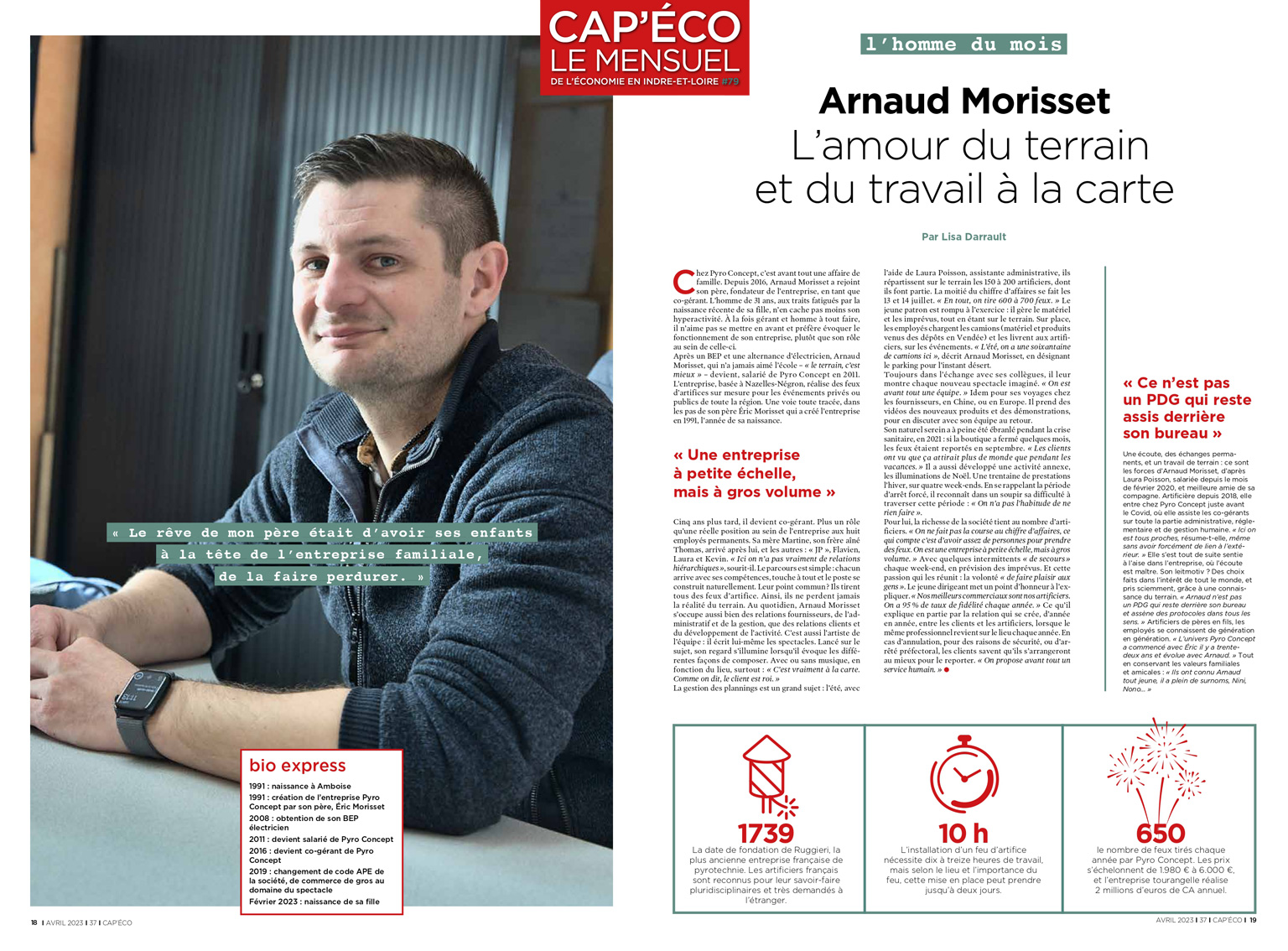 Portrait Arnaud MORISSET - Mensuel Cap éco avril 2023