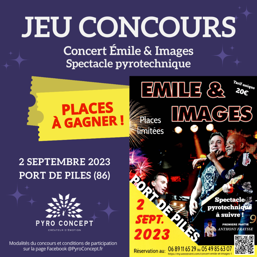 Concert Emile & Images à Port-de-Piles (86) 2 septembre 2023