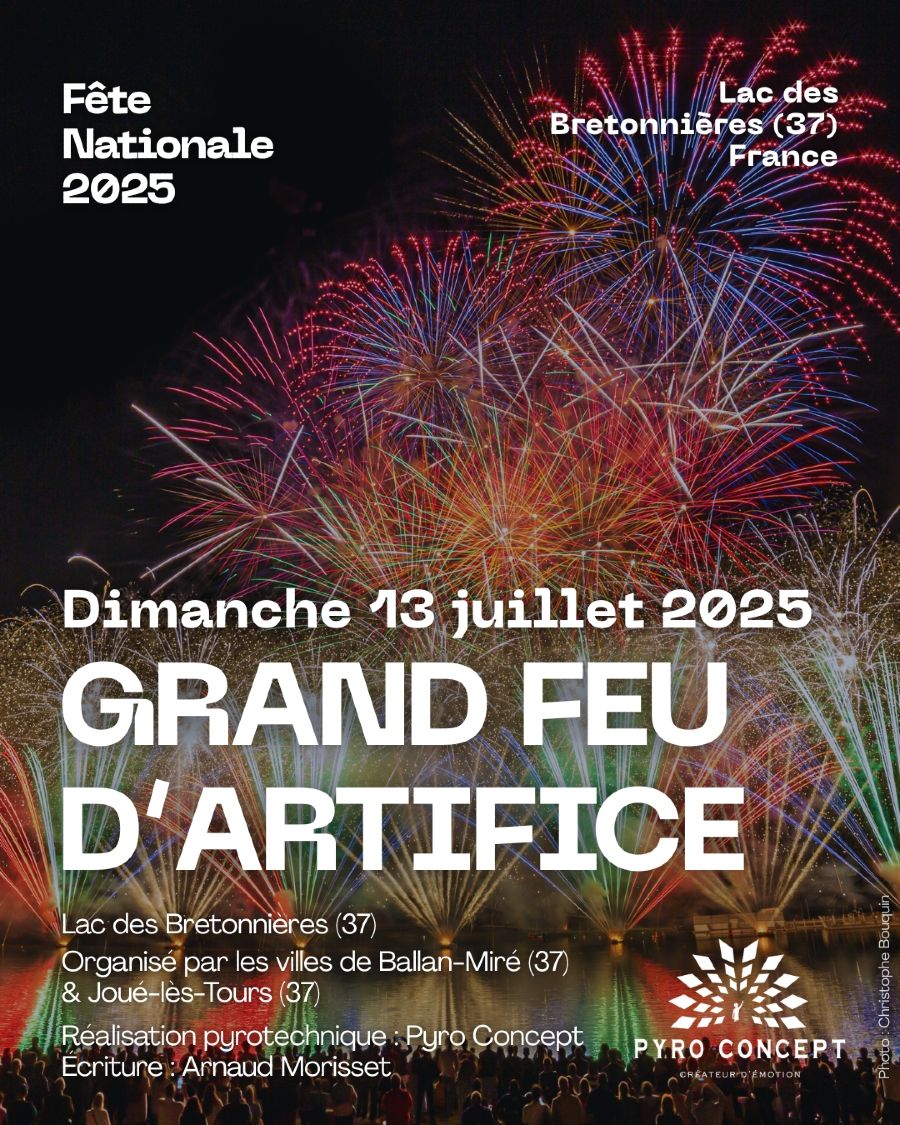 Affiche Pyro Concept - Feu d'artifice au Lac des Bretonnières